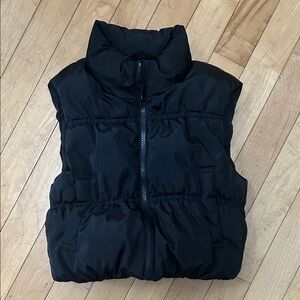 Kids Black Puffer Vest